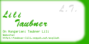 lili taubner business card